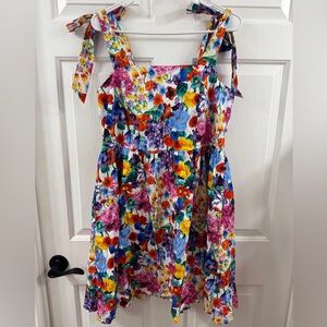 New York & Company Vibrant Floral Midi Dress